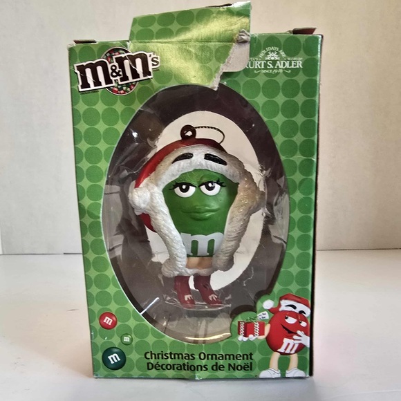 M&M'S Other - Kurt S. Adler M&M's Christmas ornament Green M&M Santa hat